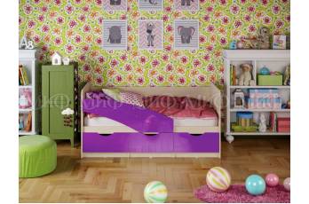 Кровать Бабочки Фиолетовый металлик