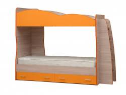 Кровать детская двухъярусная Юниор-1.1 Оранжевый