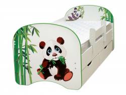 Кровать детская с фотопечатью с 2-мя ящиками Панда