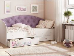 Кровать Эльза Белый-фиолетовый