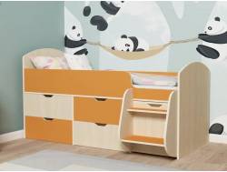 Кровать Малыш-7 Дуб-Оранжевый