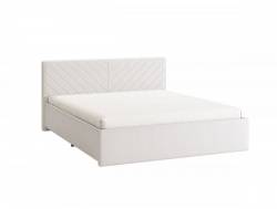 Кровать мягкая 1600 Сандра экокожа белый