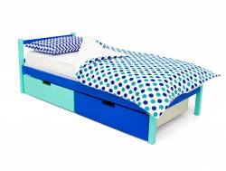 Кровать Svogen classic с ящиками мятно-синий
