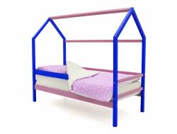 Кровать-домик Svogen с бортиком синий-лаванда
