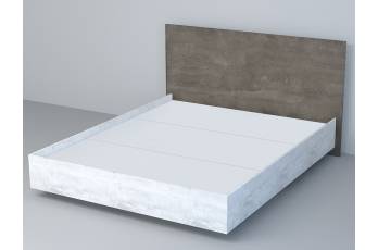 Кровать Эго арт. 031-М1 1400 бетон светлый/камень темный