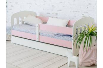 Кровать Малыш с ящиком розовый