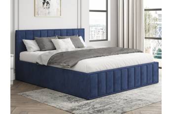Кровать 1400 Лана синий велюр