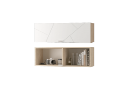 Шкаф настенный Скайлайн 900 с дверкой белый шагрень
