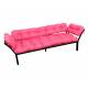 Диван Дачный с подлокотниками розовая подушка