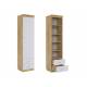 Шкаф с ящиками одностворчатый Форсаж дуб крафт золотой/белый