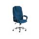 Кресло офисное Bergamo хром флок синий