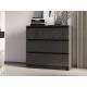 Комод 800 3 ящика Челси Графит Графит