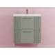 Тумба Альба 80 подвесная 2 ящика раковина Комфорт 80 мята