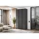 Шкаф трехстворчатый Келвин (1200) Графит-вставка черная