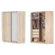 Угловой шкаф-купе Аларти YA-230х1400-568-4 (D6D5)