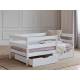 Кровать-софа детская с бортиками белый 80х160 см с ящиками