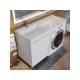 Тумба с раковиной Uperwood Magenta 60-120 см напольная белая с дверцами левая