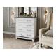 Комод Валенсия графит серый/белый снег
