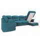 Диван угловой большой П-образный Квин 6 Newtone azure