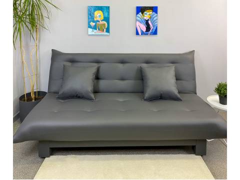 Диван Поло Стайл кожзам Dark Grey