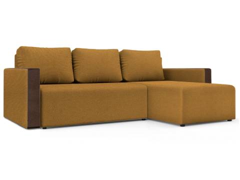 Угловой диван Алиса 3 с подлокотниками savana plus yellow