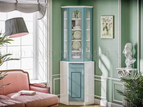 Буфет угловой Констанция Голубой