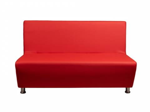 Диван кожаный Рон красный