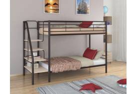 Двухъярусная кровать Толедо коричневый/молочный