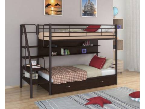 Двухъярусная кровать Толедо ПЯ коричневый венге