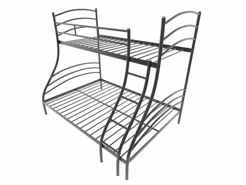 Кровать двухъярусная Глория черная