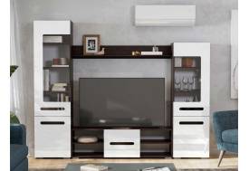 Гостиная МГС 6 Дуб Венге/Белый глянец