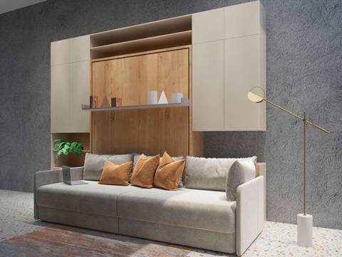 Гостиная трансформер Лайт в стандарте с кроватью 1400