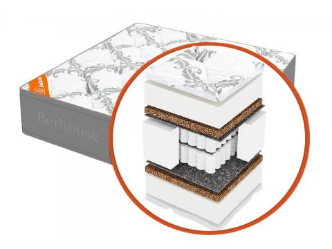 Матрас 90х200 Mega mult кокос ППУ 20 MultiPocket Gray Night