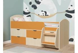 Кровать Малыш-7 Дуб-Оранжевый