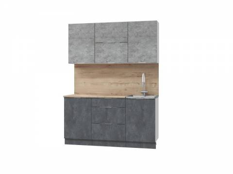 Кухонный гарнитур Асти Бетон 1600
