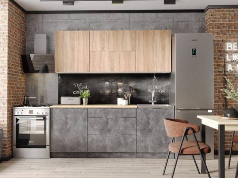 Кухонный гарнитур Асти дуб сонома 1800