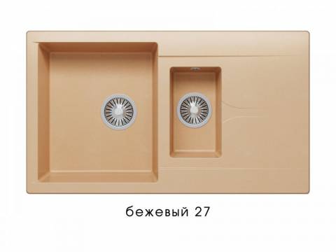 Мойка Polygran Brig-870 Бежевый 27