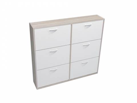 Обувница Приветливая ПО-4 дуб сонома, белый