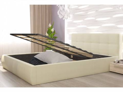 Кровать с ПМ 1600 мм Оскар 73/1 Бежевая