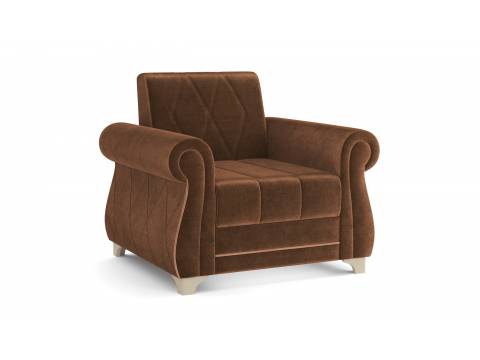Кресло для отдыха Порто велюр тенерифе шоколад