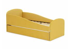 Кровать с ящиком Letmo горчичный (велюр)