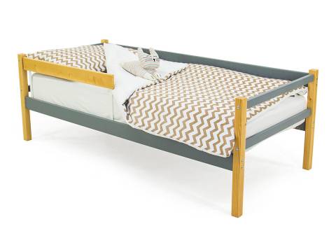 Кровать-тахта Svogen с бортиком дерево-графит