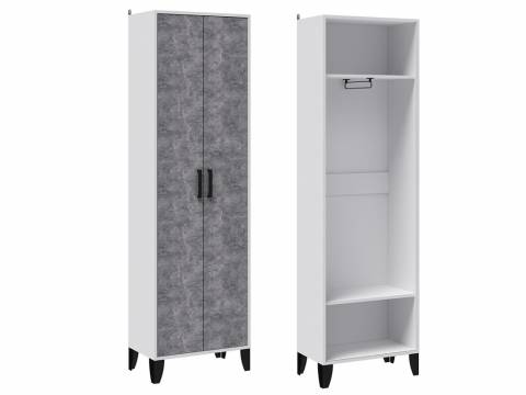 Шкаф платяной Витра белый/ателье светлое