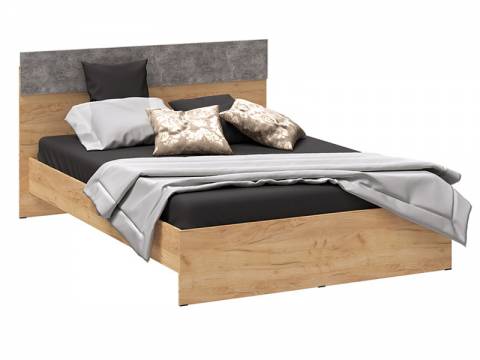 Кровать 1600 Асти дуб крафт золотой/ателье светлое