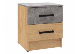 Тумба прикроватная Асти дуб крафт золотой/ателье светлое