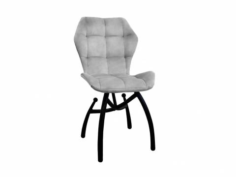 Стул Бабочка шарики серый, чёрные ножки