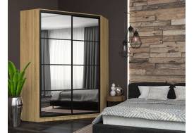 Угловой шкаф-купе Лофт фасад зеркало 3г