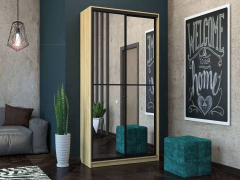 Шкаф-купе Лофт Шк12-47 1200 фасад зеркало+