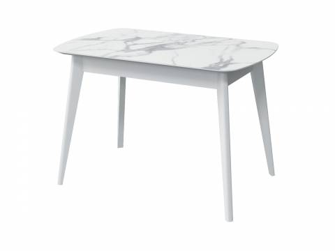 Стол нераздвижной Прайм 1100 Мрамор Белый