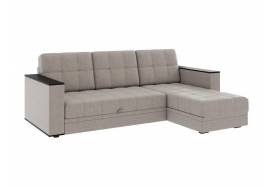 Диван угловой Атлант без столика рогожка Нептун 15 бежевый